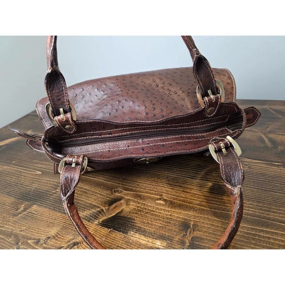 Claudia Firenze Brown Leather Handbag /Shoulder Bag Purse Italy - Picture 4 of 16